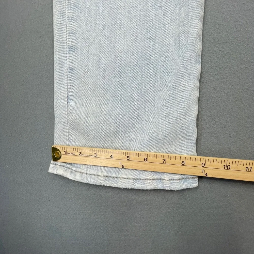 Vervet Light Wash High Rise Cargo Straight Leg Jeans Women 26